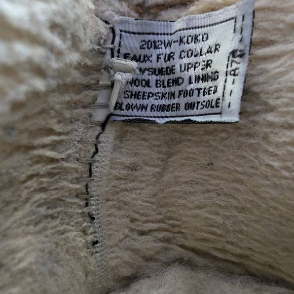 Bearpaw KoKo Suede Faux Fur Wool Sheepskin Hickory Boots Women's Size 8 Booties - Picture 10 of 10